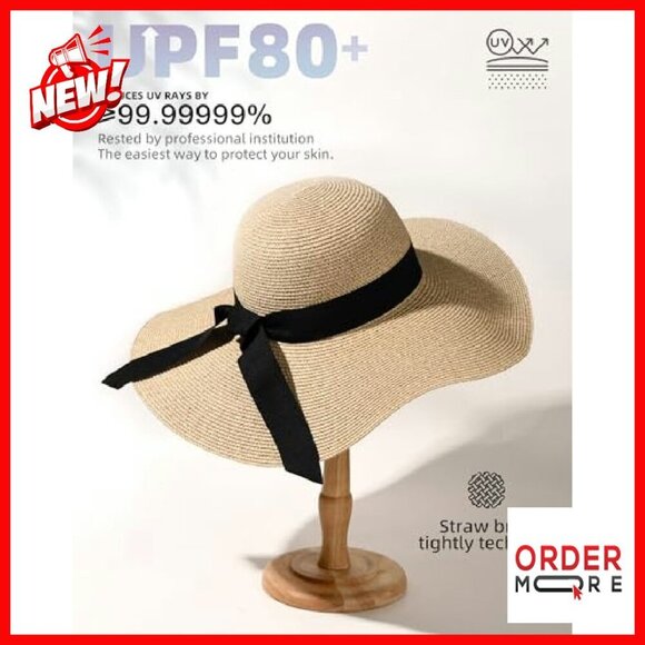 Wide Brim Sun Hat UPF 80 Foldable Packable Summer Beach Hat main image 4